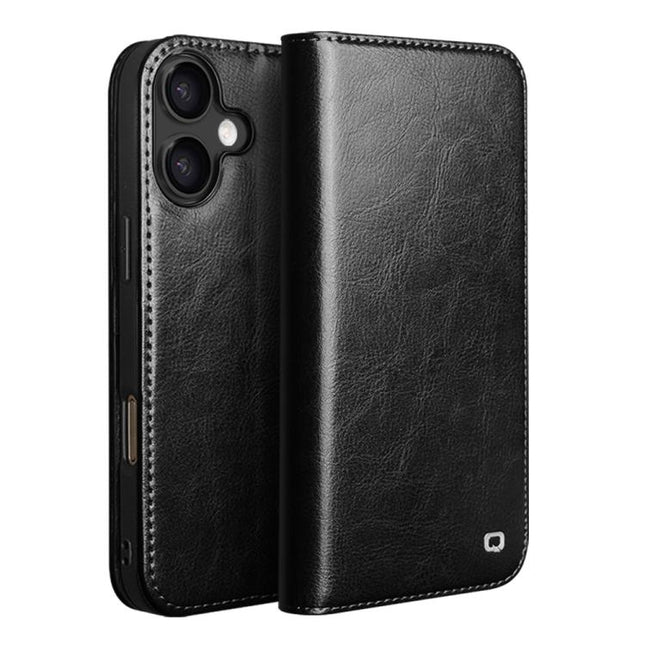 QIALINO Classic Genuine Leather Phone Case, For iPhone 16e / 17e, For iPhone 17 Pro Max, For iPhone 17 Pro, For iPhone 17, For iPhone Air, For iPhone 16 Pro Max, For iPhone 16 Pro, For iPhone 16 Plus, For iPhone 16, For iPhone 15 Pro Max               ...