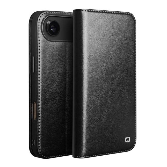 QIALINO Classic Genuine Leather Phone Case, For iPhone 16e / 17e, For iPhone 17 Pro Max, For iPhone 17 Pro, For iPhone 17, For iPhone Air, For iPhone 16 Pro Max, For iPhone 16 Pro, For iPhone 16 Plus, For iPhone 16, For iPhone 15 Pro Max               ...