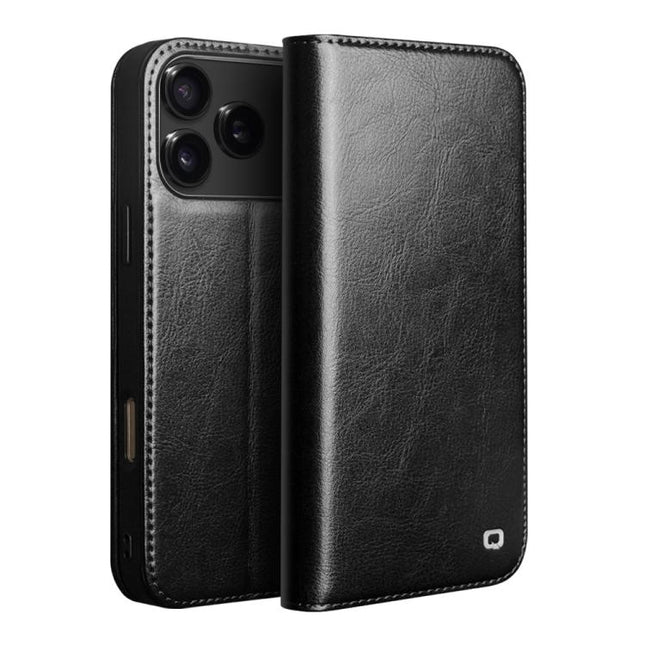 QIALINO Classic Genuine Leather Phone Case, For iPhone 16e / 17e, For iPhone 17 Pro Max, For iPhone 17 Pro, For iPhone 17, For iPhone Air, For iPhone 16 Pro Max, For iPhone 16 Pro, For iPhone 16 Plus, For iPhone 16, For iPhone 15 Pro Max               ...