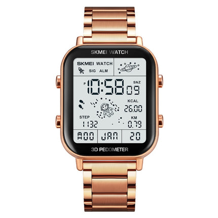 SKMEI 1888 Multifunctional Men 30M Waterproof Sports Stainless Steel Digital Wrist Watch