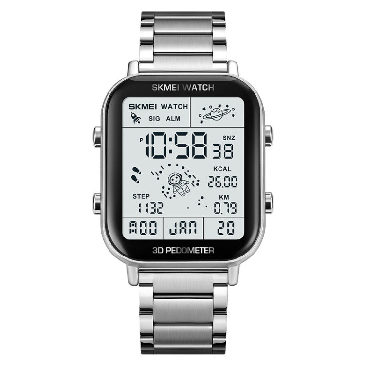 SKMEI 1888 Multifunctional Men 30M Waterproof Sports Stainless Steel Digital Wrist Watch