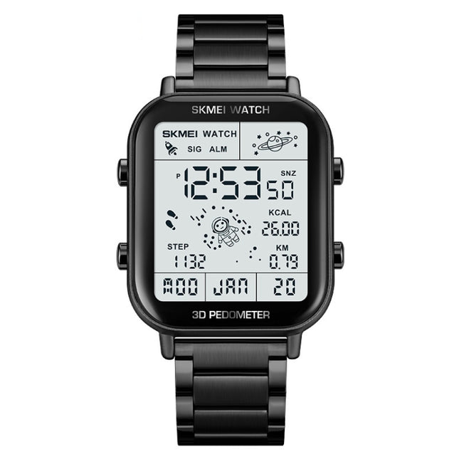 SKMEI 1888 Multifunctional Men 30M Waterproof Sports Stainless Steel Digital Wrist Watch