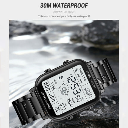 SKMEI 1888 Multifunctional Men 30M Waterproof Sports Stainless Steel Digital Wrist Watch
