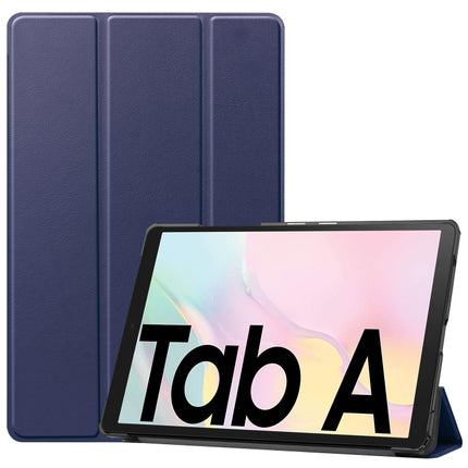 Custer Texture Horizontal Flip Leather Case with Three-folding Holder & Sleep / Wake-up Function, For Samsung Galaxy Tab S7 T870, For Samsung Galaxy Tab A7 2020 T500
