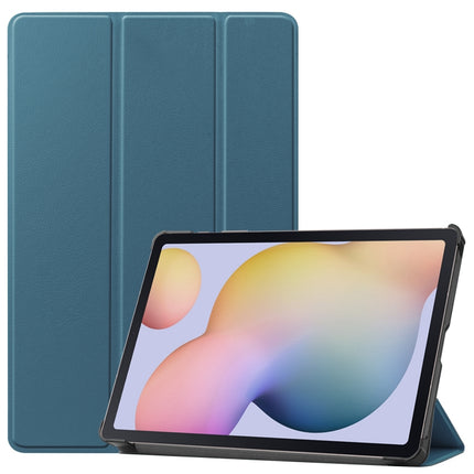Custer Texture Horizontal Flip Leather Case with Three-folding Holder & Sleep / Wake-up Function, For Samsung Galaxy Tab S7 T870, For Samsung Galaxy Tab A7 2020 T500