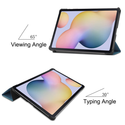 Custer Texture Horizontal Flip Leather Case with Three-folding Holder & Sleep / Wake-up Function, For Samsung Galaxy Tab S7 T870, For Samsung Galaxy Tab A7 2020 T500