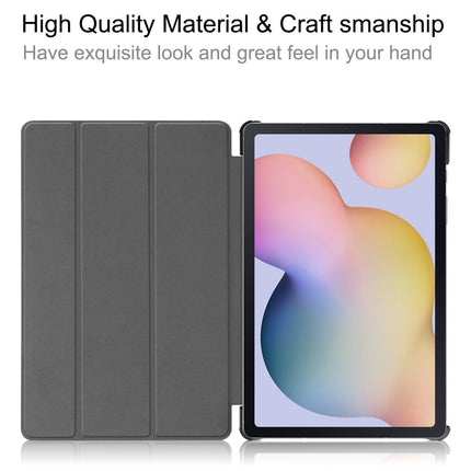 Custer Texture Horizontal Flip Leather Case with Three-folding Holder & Sleep / Wake-up Function, For Samsung Galaxy Tab S7 T870, For Samsung Galaxy Tab A7 2020 T500