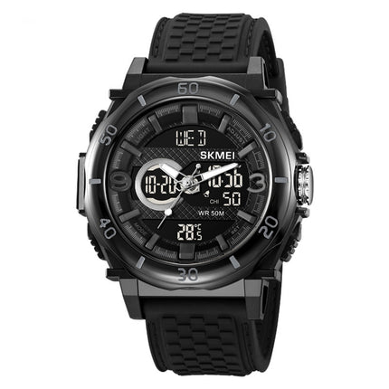 SKMEI 2098 Multifunctional Men 50M Waterproof Thermometer Dual Display Digital Wrist Watch