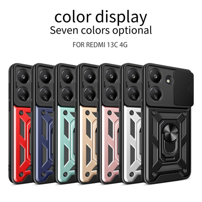 Sliding Camera Cover Design TPU Hybrid PC Phone Case, For Xiaomi Redmi 13C 4G, For Xiaomi Redmi Note 13 Pro 5G, For Xiaomi Redmi K60 Ultra 5G