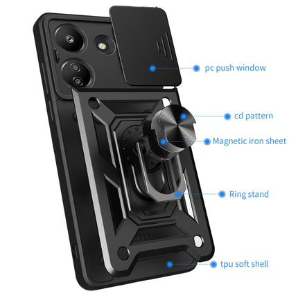 Sliding Camera Cover Design TPU Hybrid PC Phone Case, For Xiaomi Redmi 13C 4G, For Xiaomi Redmi Note 13 Pro 5G, For Xiaomi Redmi K60 Ultra 5G