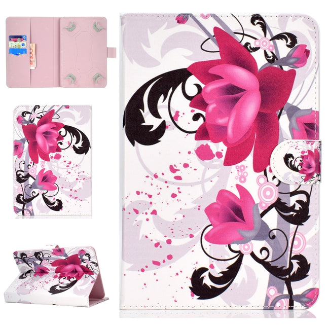 Colored Drawing Pattern Horizontal Flip PU Leather Case with Holder & Card Slot, For 10 inch Universal Tablet PC, For 7 inch Universal Tablet PC