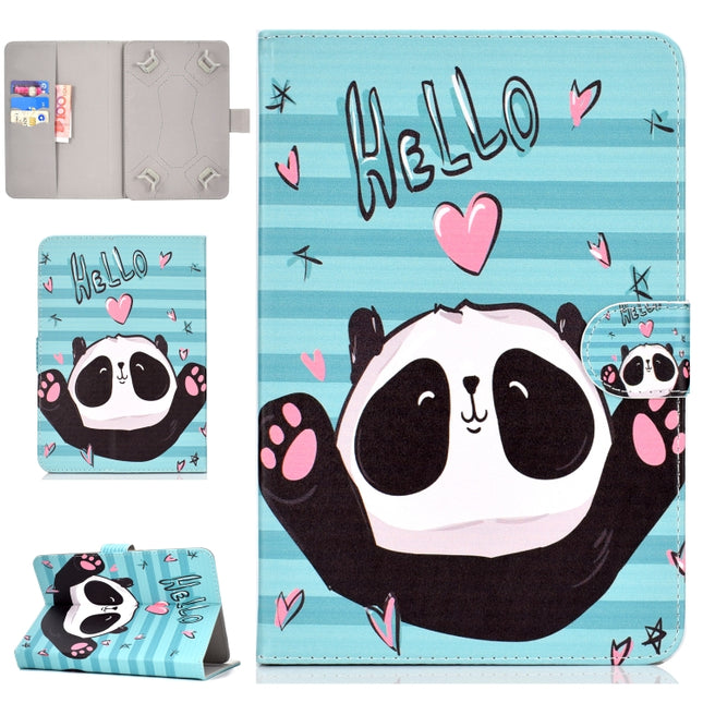 Colored Drawing Pattern Horizontal Flip PU Leather Case with Holder & Card Slot, For 8 inch Universal Tablet PC