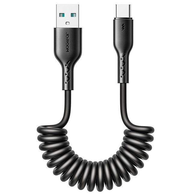 JOYROOM SA38-AC3 3A USB auf USB-C / Typ-C Spiral-Schnellladedatenkabel, USB auf USB-C / Typ-C
