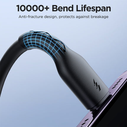 JOYROOM SA38-AC3 3A USB to USB-C / Type-C Coiled Fast Charging Data Cable, USB to USB-C / Type-C