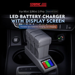 STARTRC 3 in 1 Charging Butler Battery Charger with Screen, For DJI Mini 4 Pro / Mini 3/ Mini 3 Pro