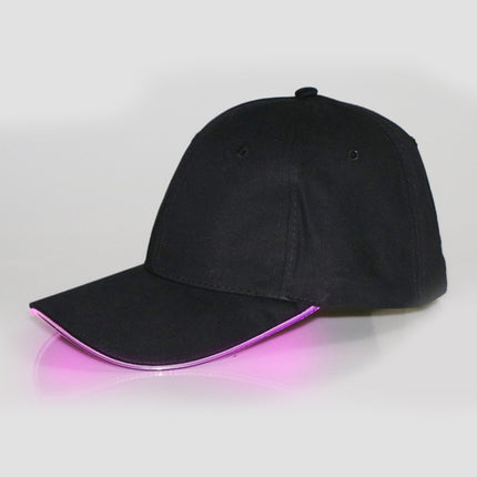 LED Luminous Baseball Cap Male Outdoor Fluorescent Sunhat, Style: Battery, Black Hat Red Light, Black Hat Orange Light, Black  Hat Yellow Light, Black Hat Green Light, Black Hat Blue Light, Black Hat White Light, Black Hat Pink Light                   ...