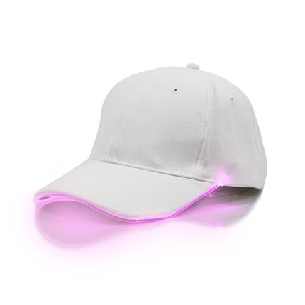 LED Luminous Baseball Cap Male Outdoor Fluorescent Sunhat, Style: Battery, Black Hat Red Light, Black Hat Orange Light, Black  Hat Yellow Light, Black Hat Green Light, Black Hat Blue Light, Black Hat White Light, Black Hat Pink Light                   ...