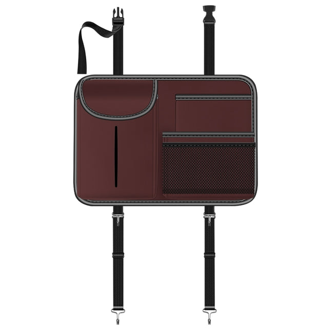 3087 Napa Texture Leather Car Seat Back Storage Bag, 3087 (Red), 3087 (Black), 3087 (Grey), 3087 (Brown)