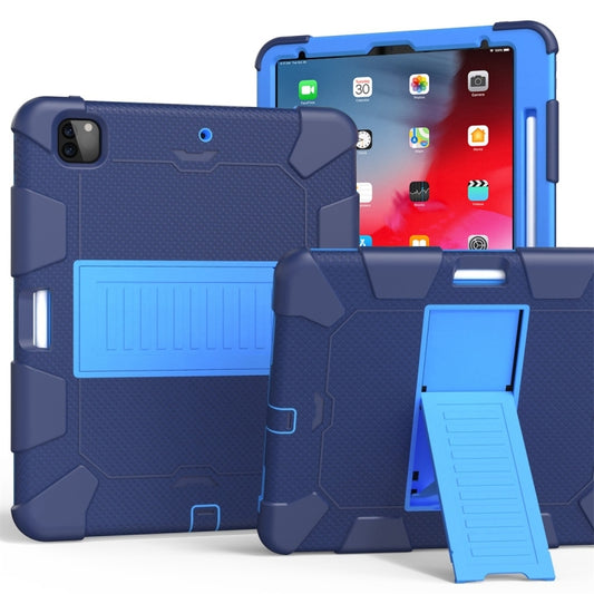 Funda protectora de silicona de dos colores a prueba de golpes con soporte para iPad Pro 12.9 (2018)/(2020)