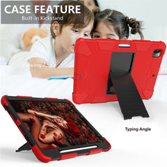 For iPad Pro 12.9 (2018) / (2020) Shockproof Two-Color Silicone Protective Case with Holder
