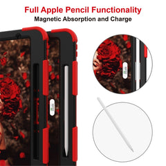 For iPad Pro 12.9 (2018) / (2020) Shockproof Two-Color Silicone Protective Case with Holder
