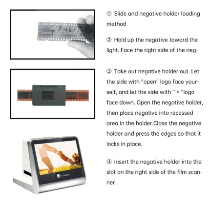 Tonivent TON170 14 Mega Pixels 5 inch HD Screen Film Scanner, TON170 White