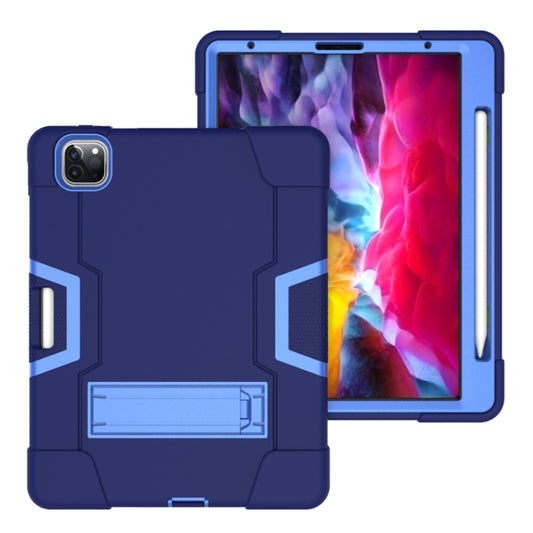 Funda protectora de silicona y PC con soporte para iPad Pro 12.9 (2018)/(2020), color de contraste, para iPad Pro 12.9 2021/2020/2019