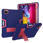 For iPad Pro 12.9 2021 / 2020 / 2019 / Navy Blue + Rose Red