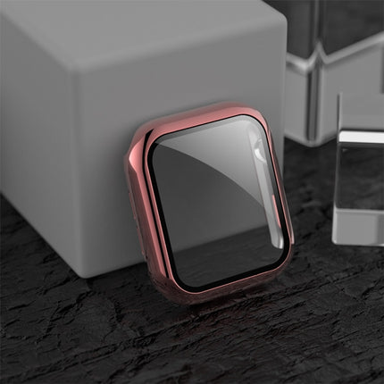Electroplated PC Case + Tempered Film Integrated Protective Cover, For Apple Watch Series 3 & 2 & 1 38mm, For Apple Watch Series 3 & 2 & 1  42mm, For Apple Watch Series 5 & 4 40mm, For Apple Watch Series 5 & 4 44mm