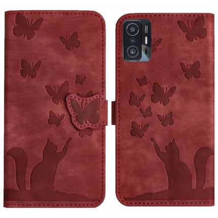 Butterfly Cat Embossing Flip Leather Phone Case, For Xiaomi 11T Pro, For Xiaomi Redmi 10, For Xiaomi Poco X3 / X3 NFC / X3 Pro, For Xiaomi Mi 11 Lite