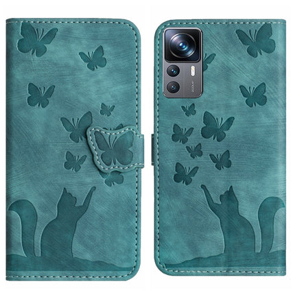 Butterfly Cat Embossing Flip Leather Phone Case, For Xiaomi Poco X5 Pro / Redmi Note 12 Pro 5G, For Xiaomi Poco X5 / Redmi Note 12 5G, For Xiaomi 12T / 12T Pro, For Xiaomi Redmi Note 11 Pro 4G/5G Global