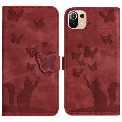Butterfly Cat Embossing Flip Leather Phone Case, For Xiaomi 11T Pro, For Xiaomi Redmi 10, For Xiaomi Poco X3 / X3 NFC / X3 Pro, For Xiaomi Mi 11 Lite