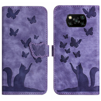 Butterfly Cat Embossing Flip Leather Phone Case, For Xiaomi 11T Pro, For Xiaomi Redmi 10, For Xiaomi Poco X3 / X3 NFC / X3 Pro, For Xiaomi Mi 11 Lite