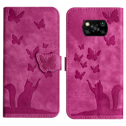 Butterfly Cat Embossing Flip Leather Phone Case, For Xiaomi 11T Pro, For Xiaomi Redmi 10, For Xiaomi Poco X3 / X3 NFC / X3 Pro, For Xiaomi Mi 11 Lite