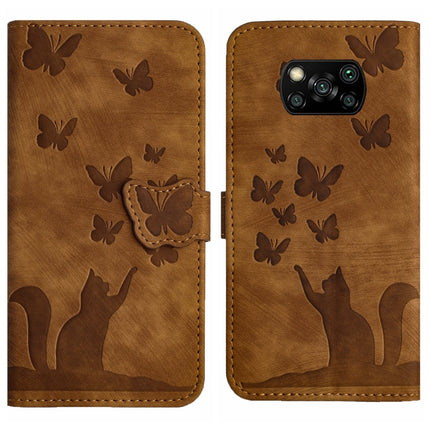 Butterfly Cat Embossing Flip Leather Phone Case, For Xiaomi 11T Pro, For Xiaomi Redmi 10, For Xiaomi Poco X3 / X3 NFC / X3 Pro, For Xiaomi Mi 11 Lite