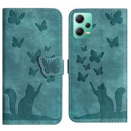 Butterfly Cat Embossing Flip Leather Phone Case, For Xiaomi Poco X5 Pro / Redmi Note 12 Pro 5G, For Xiaomi Poco X5 / Redmi Note 12 5G, For Xiaomi 12T / 12T Pro, For Xiaomi Redmi Note 11 Pro 4G/5G Global