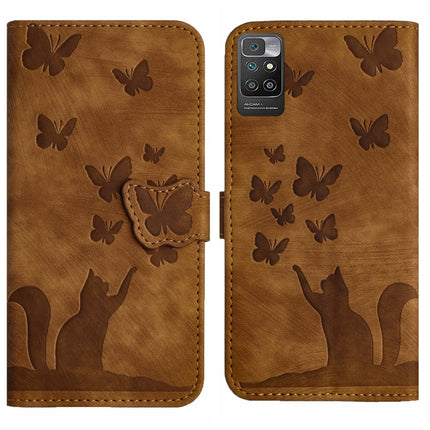 Butterfly Cat Embossing Flip Leather Phone Case, For Xiaomi 11T Pro, For Xiaomi Redmi 10, For Xiaomi Poco X3 / X3 NFC / X3 Pro, For Xiaomi Mi 11 Lite