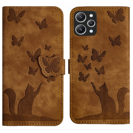Butterfly Cat Embossing Flip Leather Phone Case, For Xiaomi 13T / 13T Pro 5G, For Xiaomi Redmi 12 4G, For Xiaomi Redmi Note 11/Note 12S 4G Global, For Xiaomi Redmi Note 12 4G Global