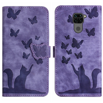Butterfly Cat Embossing Flip Leather Phone Case, For Xiaomi Redmi 9, For Xiaomi Redmi Note 9, For Xiaomi Redmi Note 9 Pro, For Xiaomi Redmi Note 8