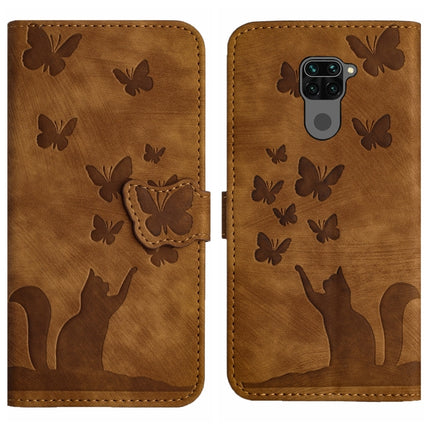 Butterfly Cat Embossing Flip Leather Phone Case, For Xiaomi Redmi 9, For Xiaomi Redmi Note 9, For Xiaomi Redmi Note 9 Pro, For Xiaomi Redmi Note 8