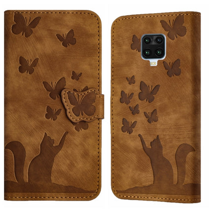 Butterfly Cat Embossing Flip Leather Phone Case, For Xiaomi Redmi 9, For Xiaomi Redmi Note 9, For Xiaomi Redmi Note 9 Pro, For Xiaomi Redmi Note 8