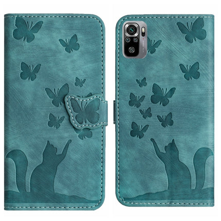 Butterfly Cat Embossing Flip Leather Phone Case, For Xiaomi Redmi Note 10 / 10S, For Xiaomi Redmi Note 10 Pro, For Xiaomi Poco M3/Redmi Note 9 4G, For Xiaomi Redmi 9A