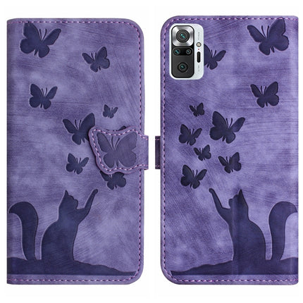 Butterfly Cat Embossing Flip Leather Phone Case, For Xiaomi Redmi Note 10 / 10S, For Xiaomi Redmi Note 10 Pro, For Xiaomi Poco M3/Redmi Note 9 4G, For Xiaomi Redmi 9A