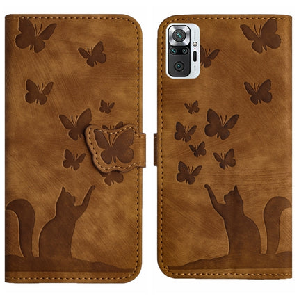 Butterfly Cat Embossing Flip Leather Phone Case, For Xiaomi Redmi Note 10 / 10S, For Xiaomi Redmi Note 10 Pro, For Xiaomi Poco M3/Redmi Note 9 4G, For Xiaomi Redmi 9A
