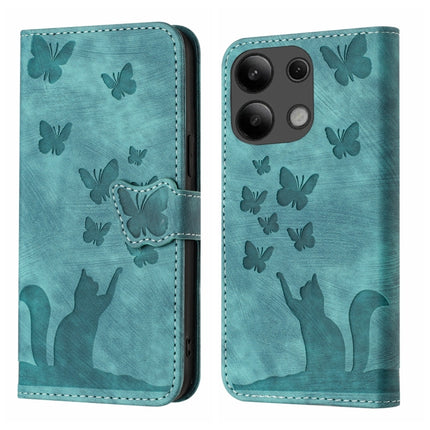 Butterfly Cat Embossing Flip Leather Phone Case, For Xiaomi Redmi Note 13 Pro 4G, For Xiaomi Redmi Note 13 4G, For Xiaomi Redmi 13C / POCO C65, For Xiaomi 14 Pro