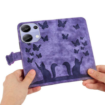 Butterfly Cat Embossing Flip Leather Phone Case, For Xiaomi Redmi Note 13 Pro 4G, For Xiaomi Redmi Note 13 4G, For Xiaomi Redmi 13C / POCO C65, For Xiaomi 14 Pro