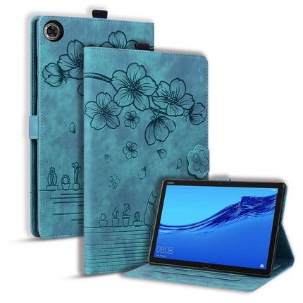 Cartoon Sakura Cat Embossed Leather Tablet Case, For Lenovo Xiaoxin Pad Pro 2022 / P11 Pro 2, For Lenovo Tab M10 3rd Gen, For Lenovo Tab M10 Plus 3rd Gen 2022, For Lenovo Tab P11 TB-J606F