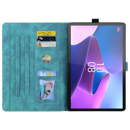 Cartoon Sakura Cat Embossed Leather Tablet Case, For Lenovo Xiaoxin Pad Pro 2022 / P11 Pro 2, For Lenovo Tab M10 3rd Gen, For Lenovo Tab M10 Plus 3rd Gen 2022, For Lenovo Tab P11 TB-J606F