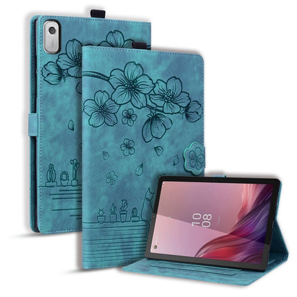 Cartoon Sakura Cat Embossed Leather Tablet Case, For Lenovo Tab M11 / Xiaoxin Pad 11 2024, For Lenovo Tab P12 12.7, For Lenovo Tab K10C / E10C, For Lenovo Tab M9