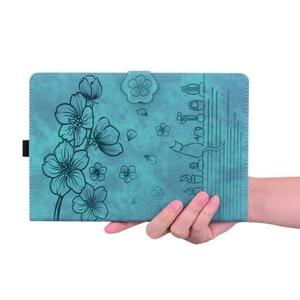 Cartoon Sakura Cat Embossed Leather Tablet Case, For Lenovo Tab M11 / Xiaoxin Pad 11 2024, For Lenovo Tab P12 12.7, For Lenovo Tab K10C / E10C, For Lenovo Tab M9